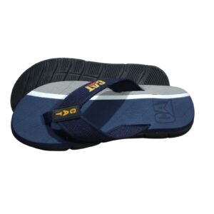 cat navy blue flip flops for men | comfortable casual slippers with durable sole