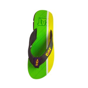 cat bright green flip flops for men – comfortable everyday slippers